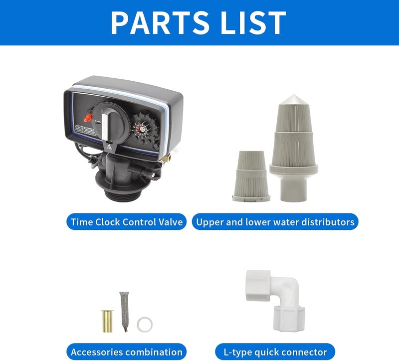 MDEOOSKY 5600 Water Softener Valve, Clock Control Valve, 9-11'' Diameter 110V 12 Day Time Clock Control Valve with Fine Thread for Water Filter Softener Resin Tank - Image 4